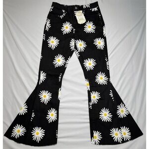 NWT Altar'd State Flare Bell Bottom Stretchy Pants Daisy Print Size Small